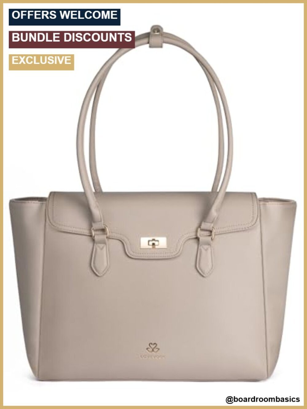 Soft Faux Leather Laptop Tote Bag for Work - 17 Inch Padded Compartment